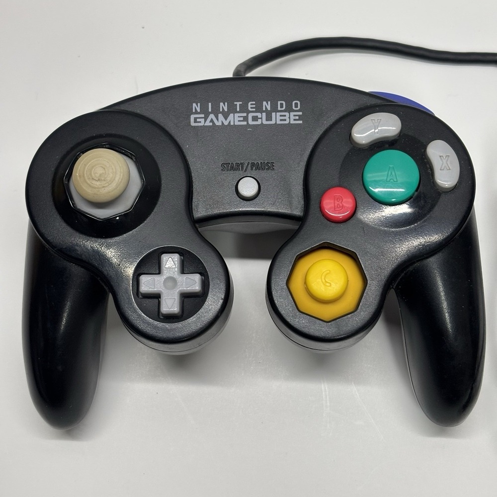 Official OEM Nintendo GameCube Black Jet Controller (DOL-003) TESTED! - Picture 2 of 6